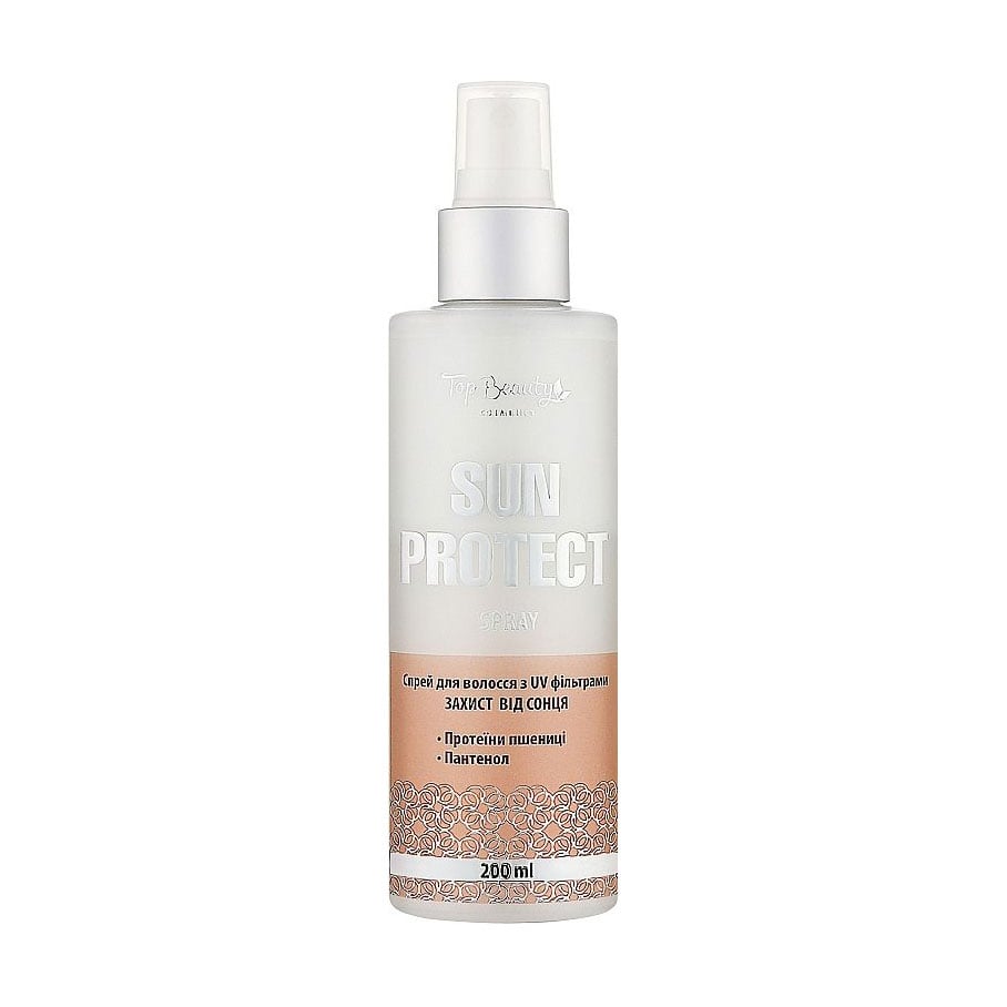 Уцінка! Спрей для волосся Top Beauty Sun Protect Spray Захист від сонця, з UV фільтрами, 200 мл